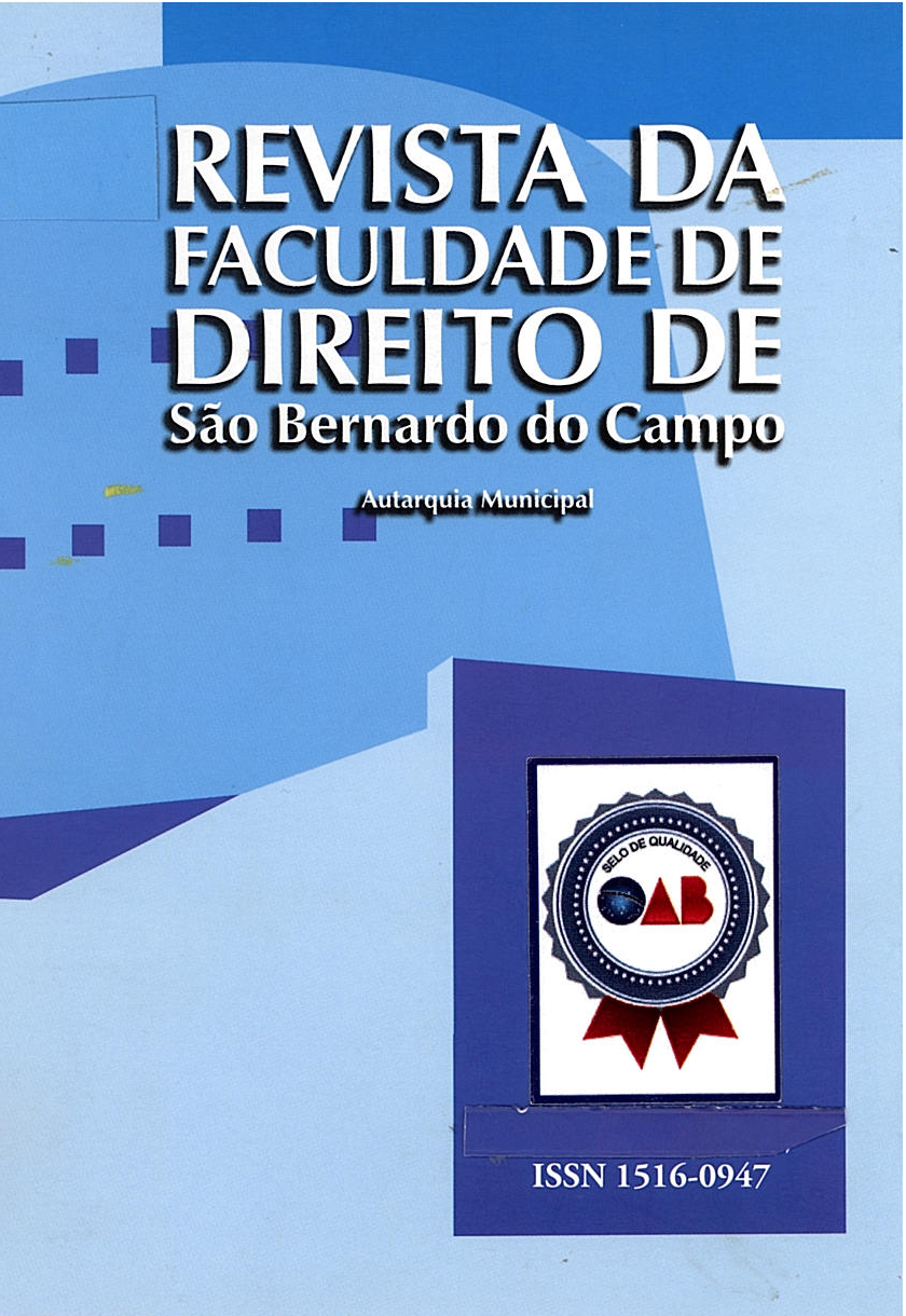 					View Vol. 25 No. 1 (2019): Revista da Faculdade de Direito de São Bernardo do Campo
				