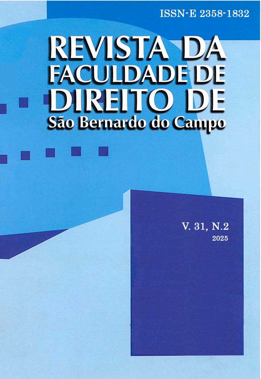 					Visualizar v. 31 n. 2 (2025): REVISTA DA FACULDADE DE DIREITO DE SÃO BERNARDO DO CAMPO
				